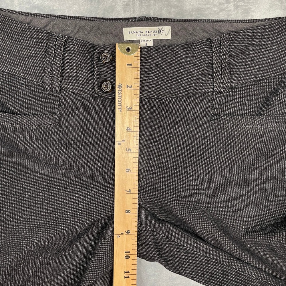 Banana Republic Sloan Fit Pants Womens Gray Bootcut Stretch Dress Trousers 8 - Picture 12 of 13